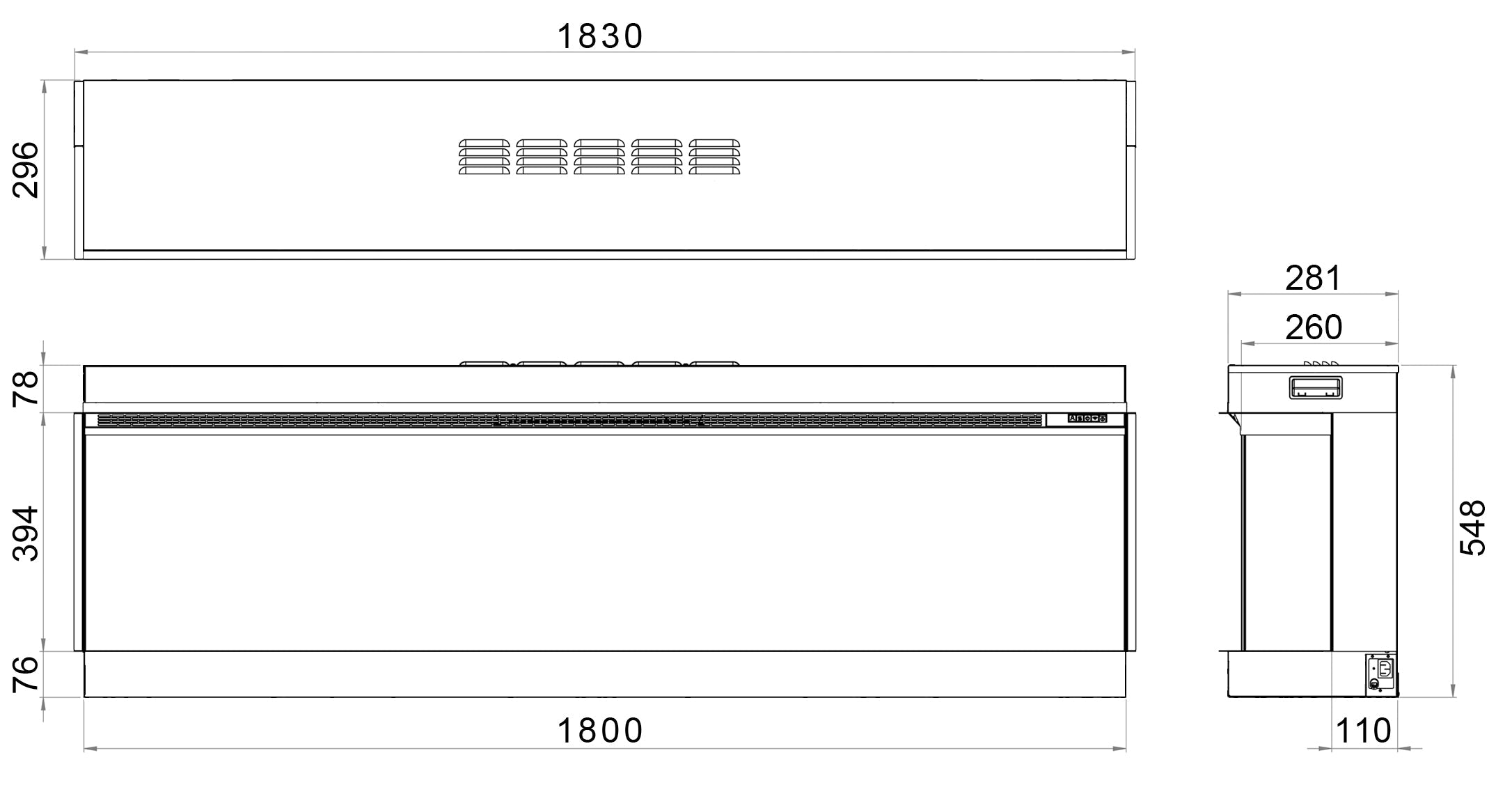 Solus VS180 Electric Fire