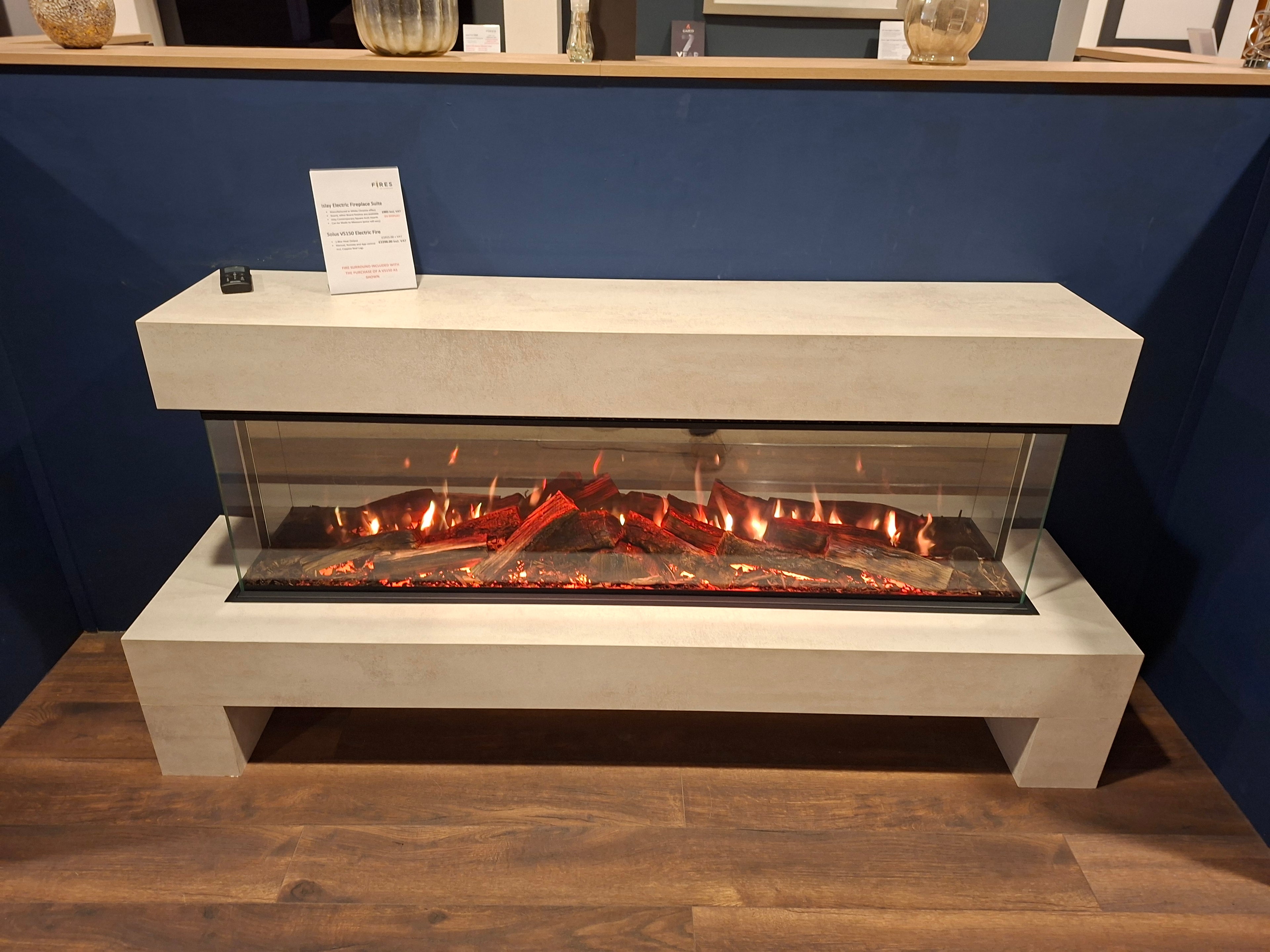 Islay Electric Fireplace Suite & Solus VS150 Electric Fire EX DISPLAY